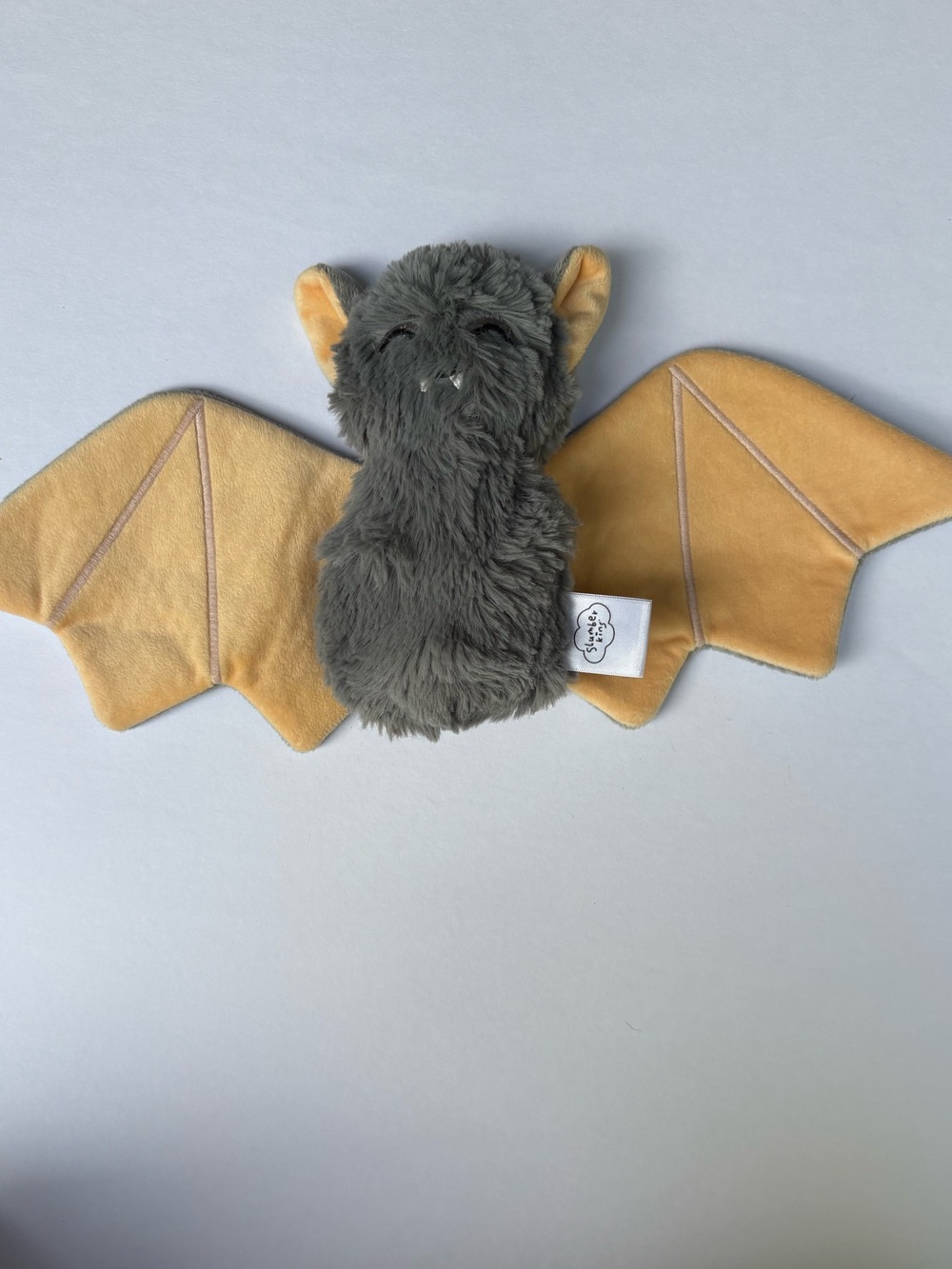 Slumberkins Gray Happy Sleepy Bat Book Companion Plush